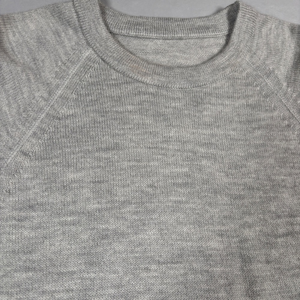 PAKA Crewneck Sweater Mens XL Grey Royal Alpaca Handmade  Raglan Long Sleeve - Picture 10 of 11